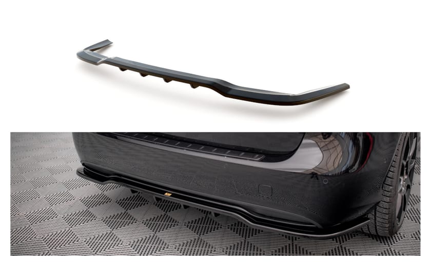 Splitter Mercedes-Benz B W246 Facelift Tył Środkowy z Dyfuzorem Gloss Black