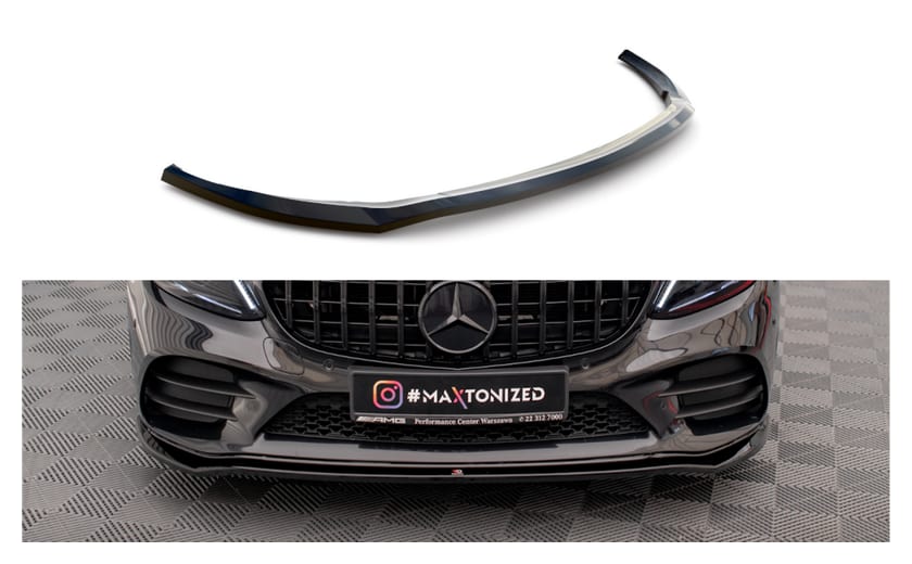 Splitter Mercedes-Benz C AMG Line W205 C205 Facelift przód v.1 Gloss Black