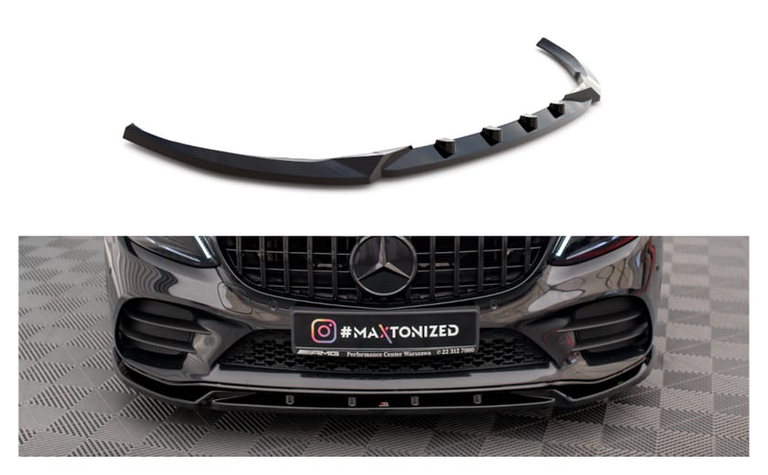 Splitter Mercedes-Benz C AMG Line W205 C205 Facelift przód v.2 Gloss Black