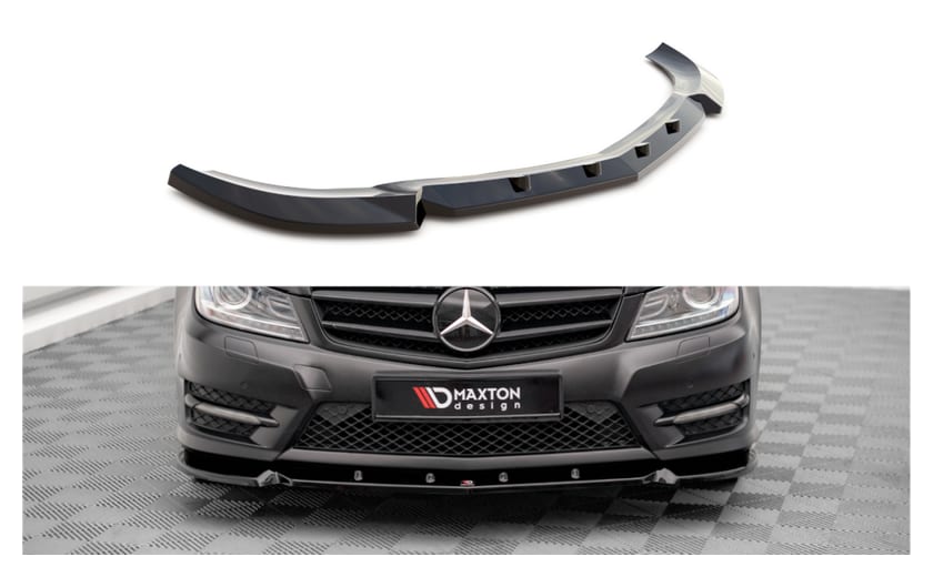 Splitter Mercedes-Benz C C204 W204 Facelift S204 Facelift przód v.1 Gloss Black