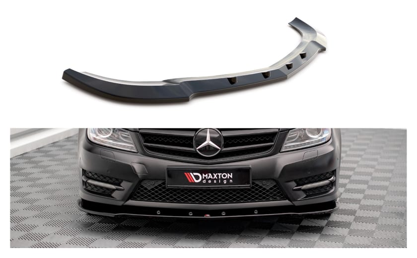 Splitter Mercedes-Benz C C204 W204 Facelift S204 Facelift przód v.2 Gloss Black