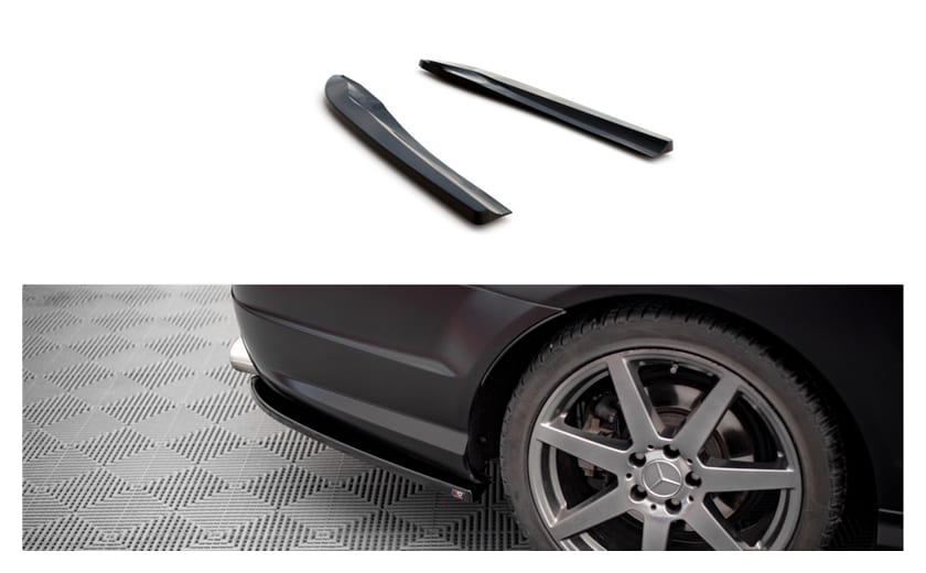 Splitter Mercedes-Benz C C204 W204 Facelift S204 Facelift Tył Boczne Gloss Black