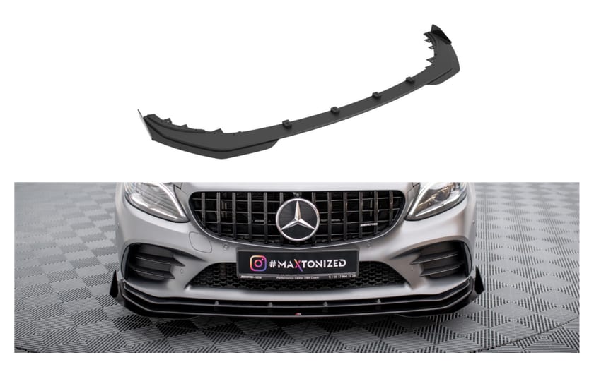 Splitter Mercedes-Benz C C205 C43 Facelift Przód Pro + flaps Black-Red