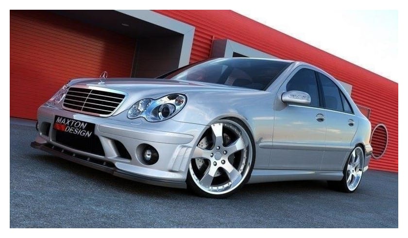 Splitter Mercedes-Benz C W203 (zderzaka Me-c-203-AMG204-f1) przód Gloss Black