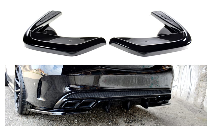 Splitter Mercedes-Benz C W205 C43 Tył Boczne Gloss Black
