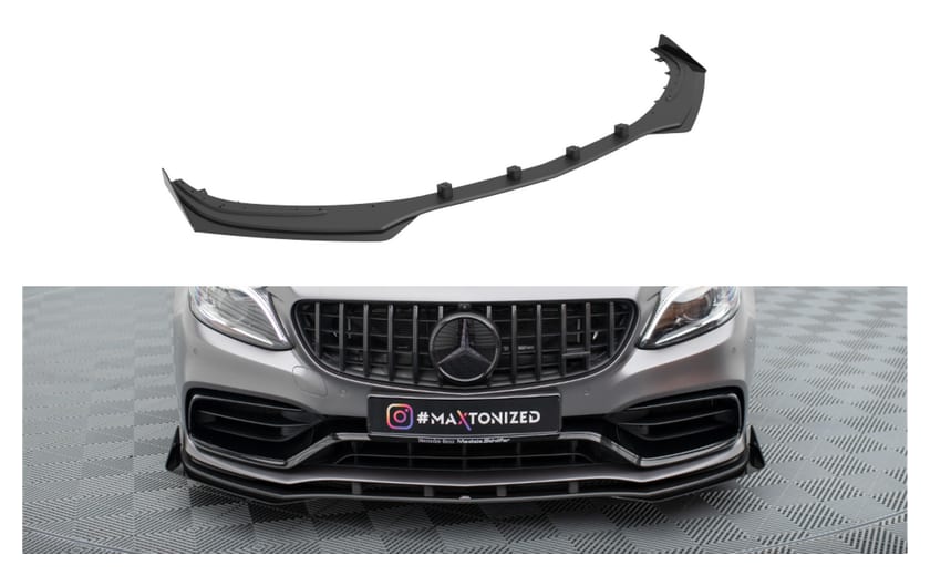 Splitter Mercedes-Benz C W205 C63 Facelift Przód Pro + flaps Black-Red