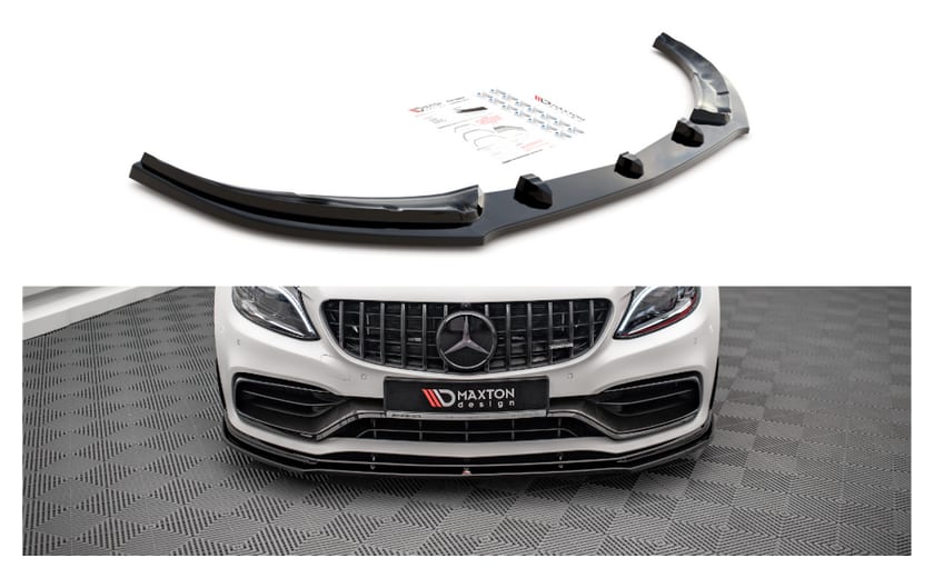 Splitter Mercedes-Benz C63 AMG Aero Pack C205 Facelift przód v.1 Gloss Black