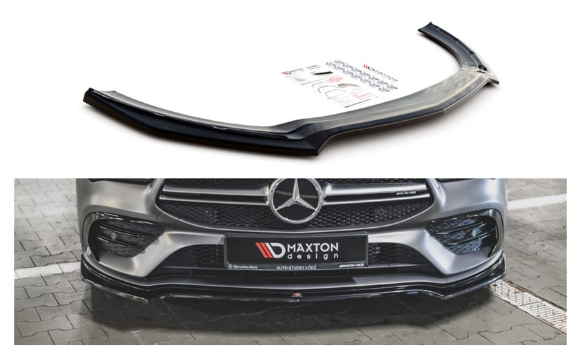 Splitter Mercedes-Benz CLA 35 Aero C118 przód v.1 Gloss Black