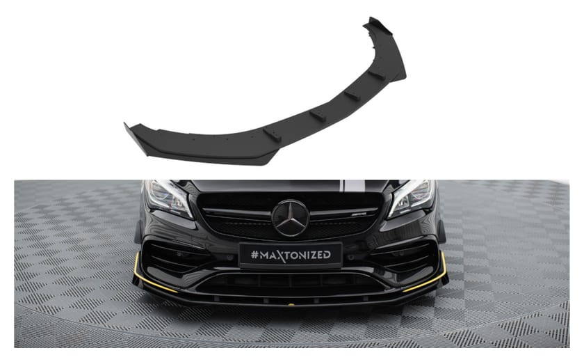 Splitter Mercedes-Benz CLA 45 Aero C117 Facelift Przód Pro + flaps Black-Red