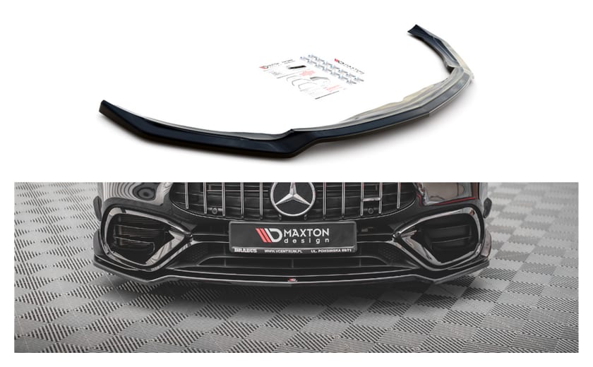 Splitter Mercedes-Benz CLA 45 Aero C118 przód v.1 Gloss Black