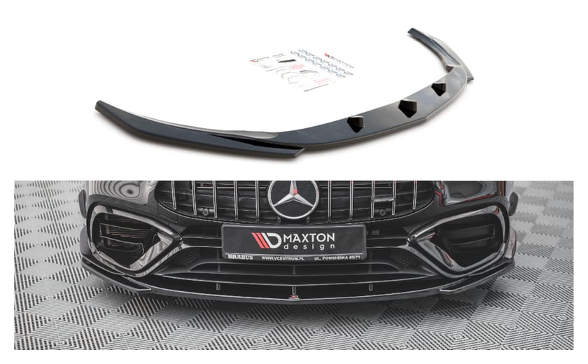 Splitter Mercedes-Benz CLA 45 Aero C118 przód v.3 Gloss Black
