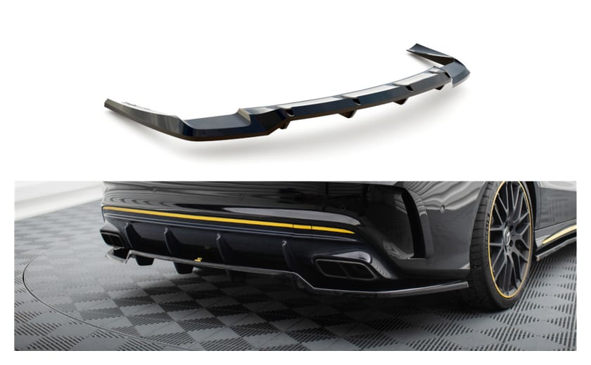 Splitter Mercedes-Benz CLA 45 C117 Facelift Tył Środkowy z Dyfuzorem