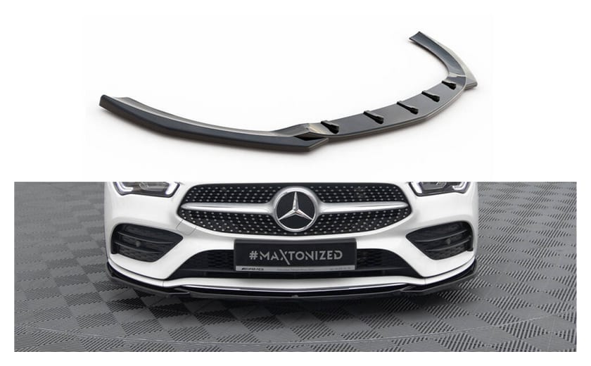 Splitter Mercedes-Benz CLA A35 AMG C118 przód v.1 Gloss Black