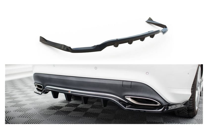 Splitter Mercedes-Benz CLA C117 Facelift Tył Środkowy z Dyfuzorem