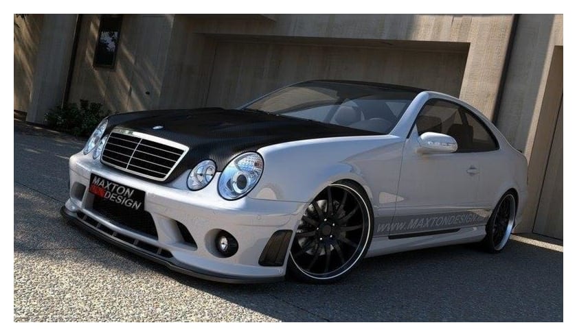 Splitter Mercedes-Benz CLK W208 przód do zderzaka Me-clk-208-AMG204-f1 Gloss Black