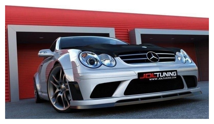 Splitter Mercedes-Benz CLK W209 przód do zderzaka Me-clk-209-black-f1 Gloss Black