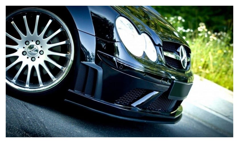 Splitter Mercedes-Benz CLK W209 przód SL Black Series Look Gloss Black