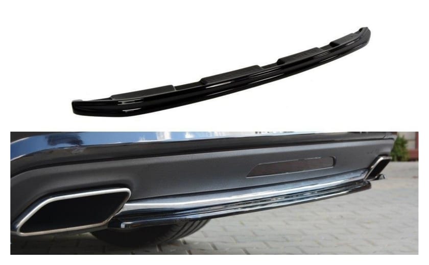 Splitter Mercedes-Benz CLS C218 AMG LINE Tył Środkowy Bez Dyfuzora Gloss Black