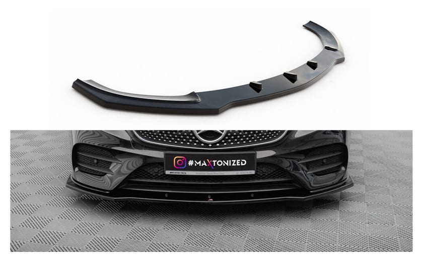Splitter Mercedes-Benz E W213 (C238) Cabriolet (A238) 53 AMG przód v.1 Gloss Black