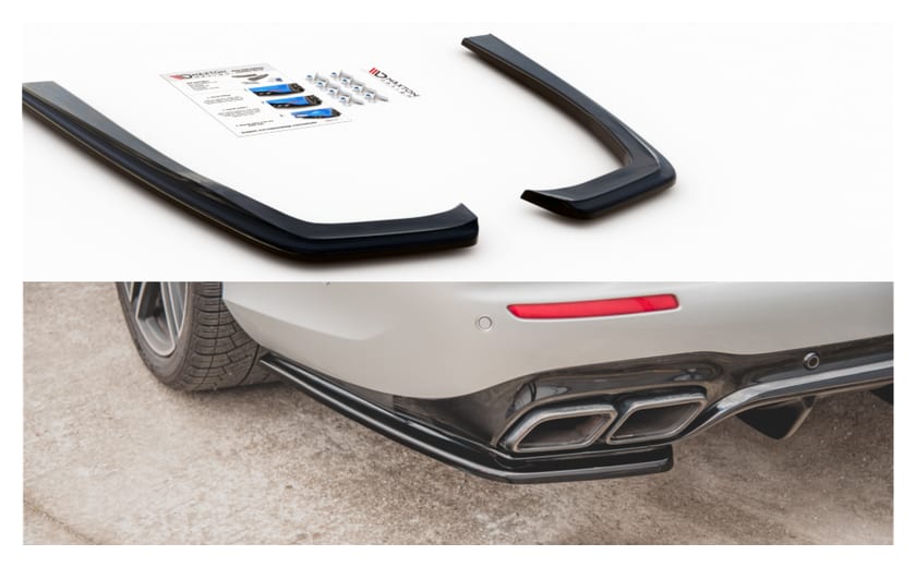 Splitter Mercedes-Benz E63 AMG S213 Tył Boczne Gloss Black