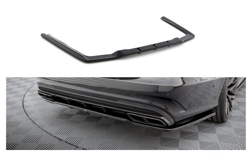 Splitter Mercedes-Benz E63 AMG W212 Facelift Tył Środkowy z Dyfuzorem Gloss Black