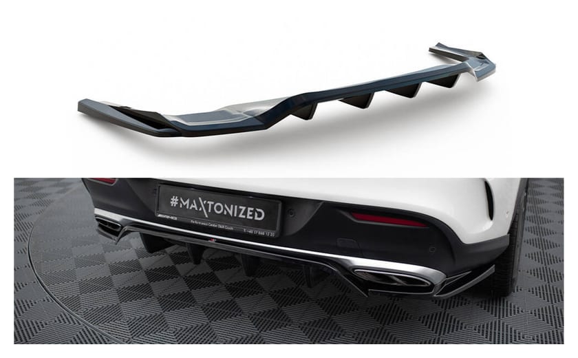 Splitter Mercedes-Benz GLE 43 Coupe C292 Tył Środkowy z Dyfuzorem