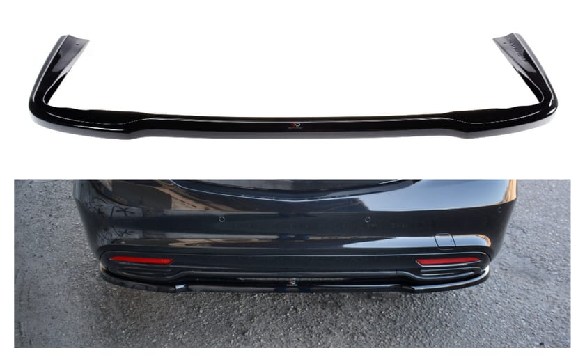 Splitter Mercedes-Benz S W222 Tył Środkowy Gloss Black