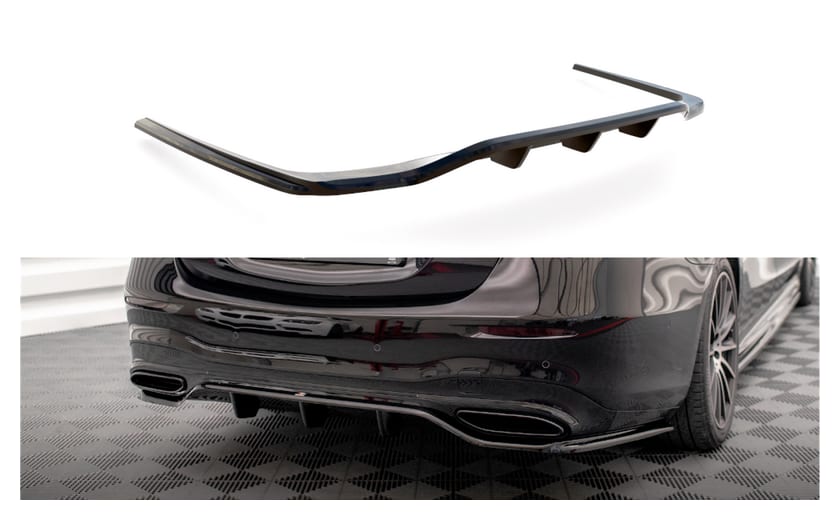Splitter Mercedes-Benz S W223 Tył Środkowy z Dyfuzorem Gloss Black