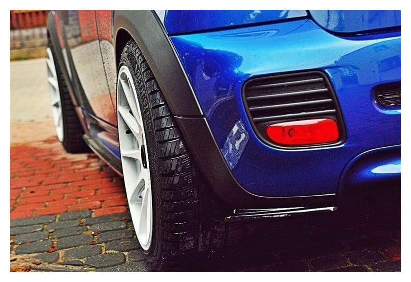 Splitter Mini Cooper R56 JCW Tył Boczne v.1 Gloss Black