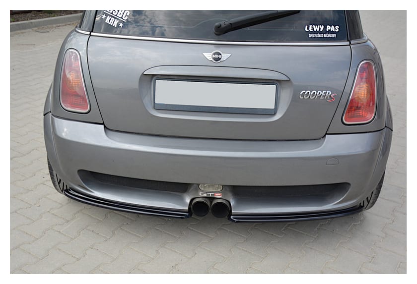 Splitter Mini R53 COOPER S JCW Tył Boczne Gloss Black