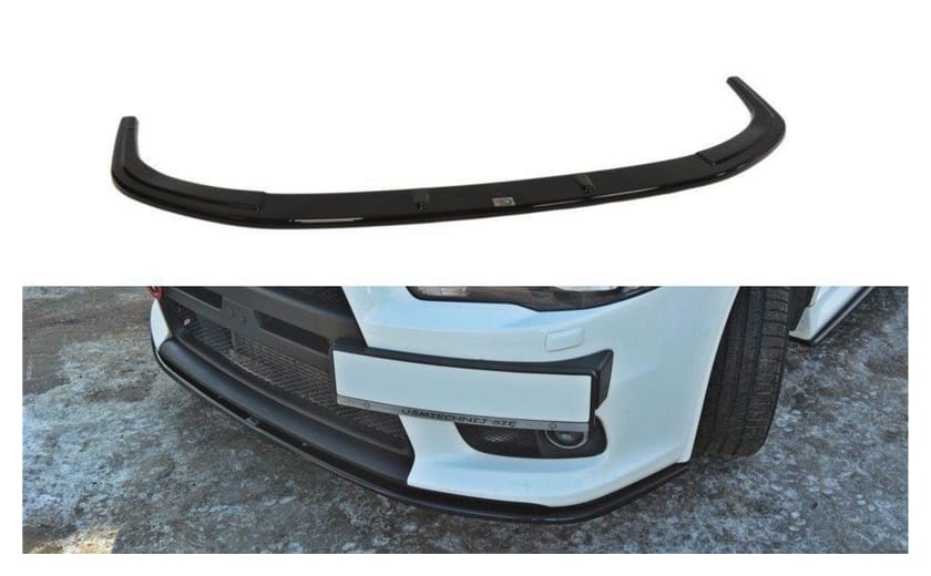 Splitter Mitsubishi Lancer Evo X przód v.2 Gloss Black