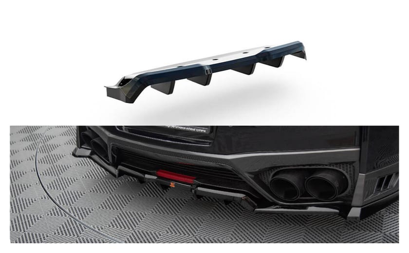 Splitter Nissan GTR R35 Facelift Tył Środkowy z Dyfuzorem
