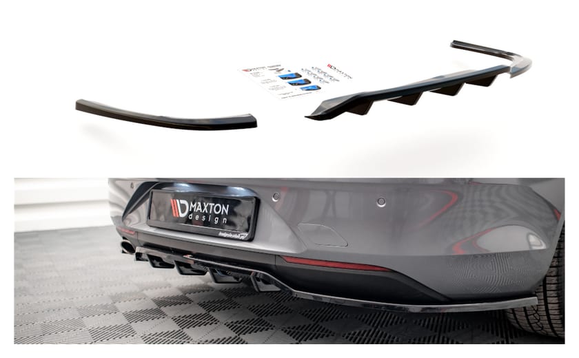 Splitter Opel Insignia II Tył Środkowy z Dyfuzorem Gloss Black