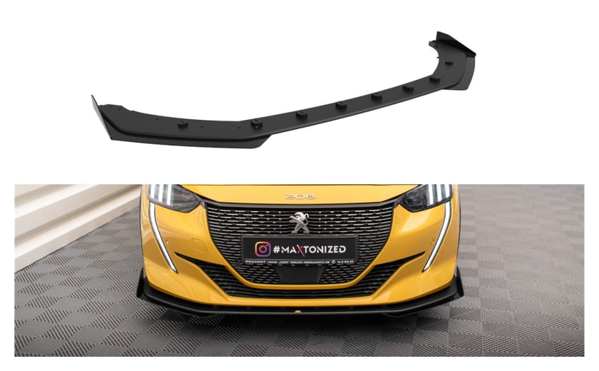Splitter Peugeot 208 GT II Przód Pro + flaps Black