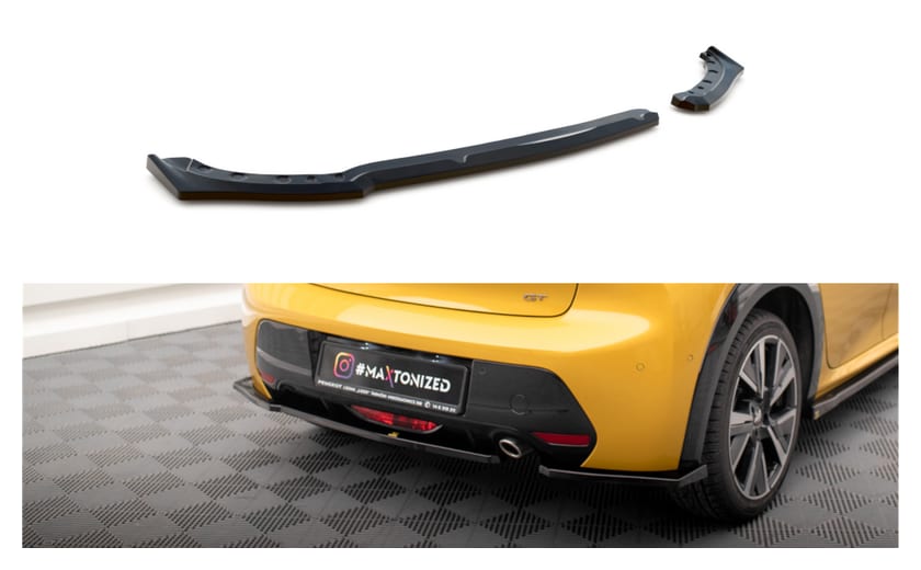 Splitter Peugeot 208 GT II Tył Boczne Gloss Black