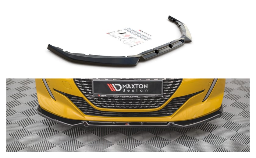 Splitter Peugeot 208 II przód v.1 Gloss Black