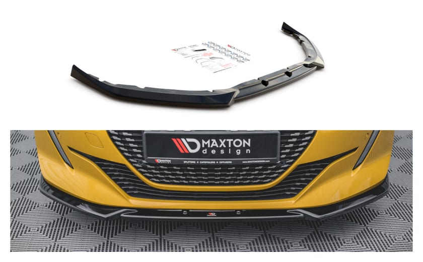 Splitter Peugeot 208 II przód v.2 Gloss Black