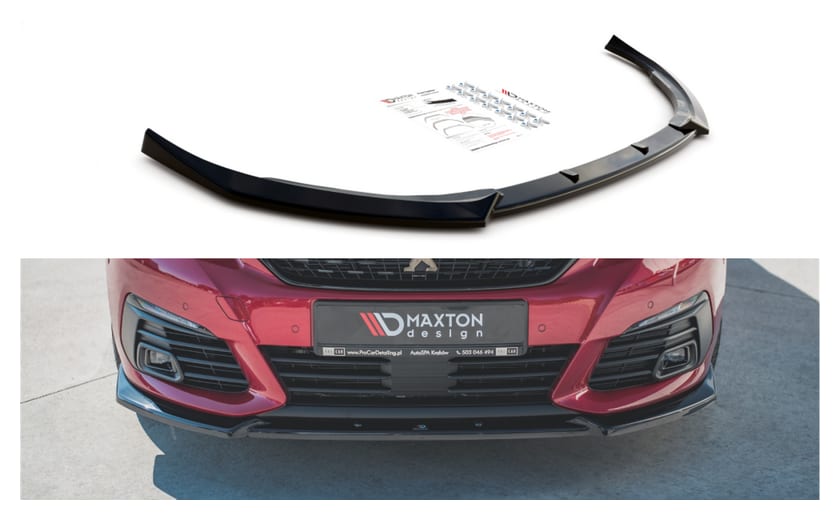 Splitter Peugeot 308 GT II Facelift przód v.1 Gloss Black