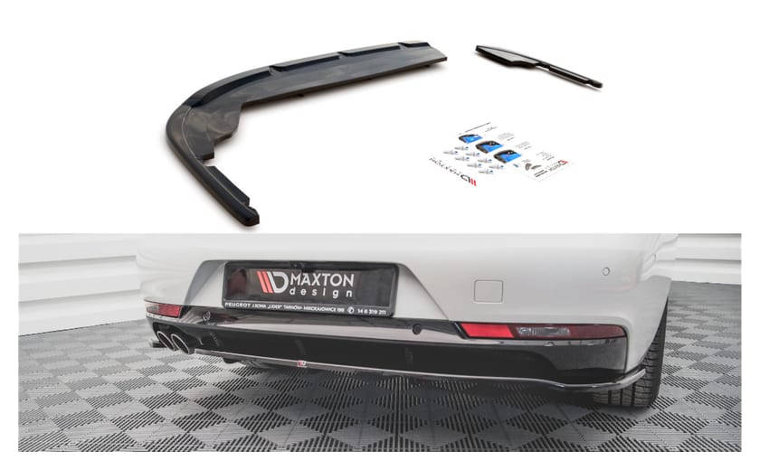 Splitter Peugeot 508 GT-Line II Tył Środkowy z Dyfuzorem Gloss Black