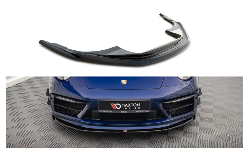 Splitter Porsche 911 Carrera Aero Carrera GTS 992 przód v.1 Gloss Black