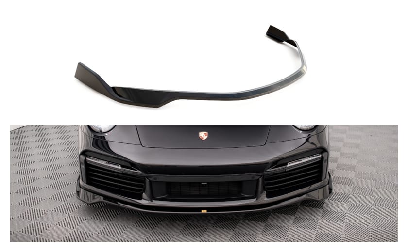 Splitter Porsche 911 Turbo S 992 przód Gloss Black