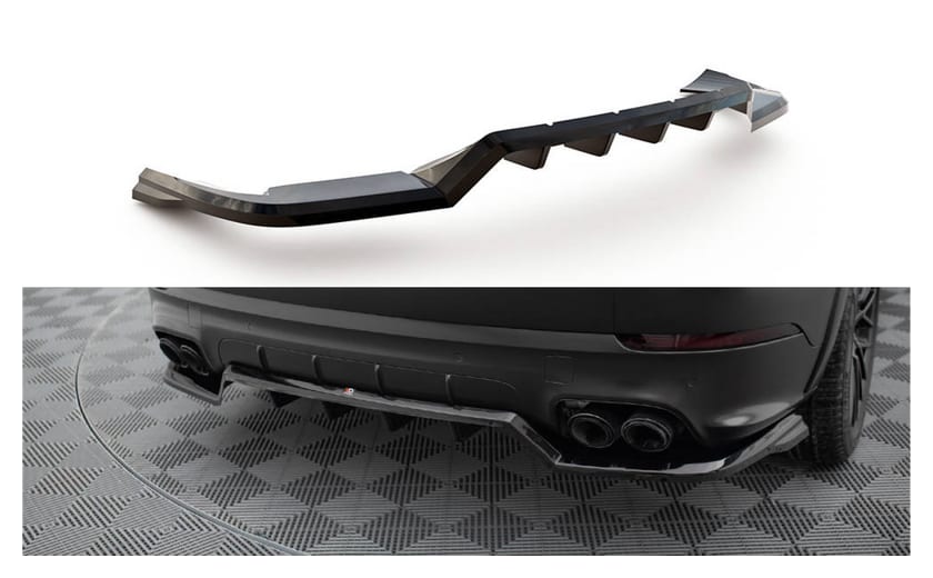 Splitter Porsche Cayenne Sport Design III Tył Środkowy z Dyfuzorem