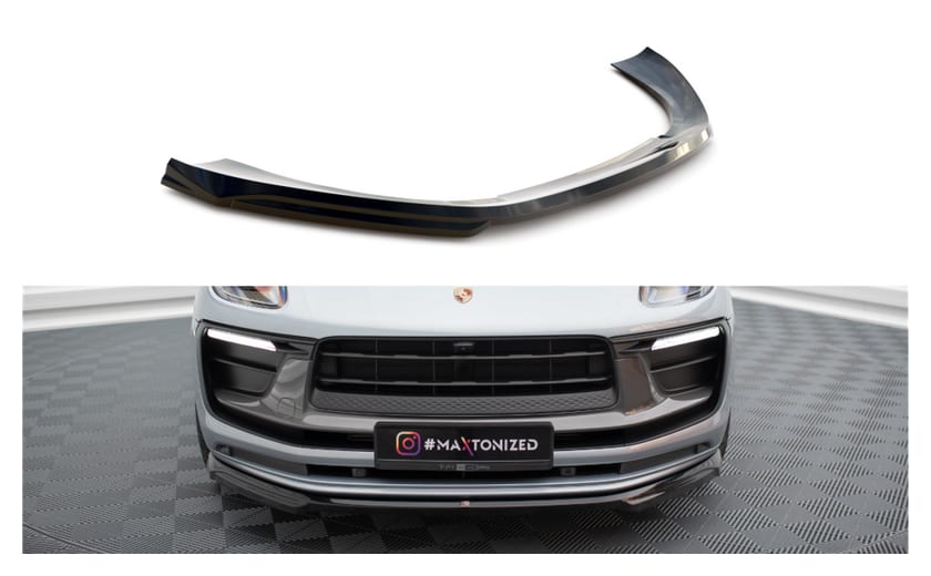 Splitter Porsche Macan I Facelift 2 przód Gloss Black