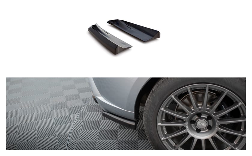 Splitter Porsche Macan I Facelift 2 Tył Boczne Gloss Black