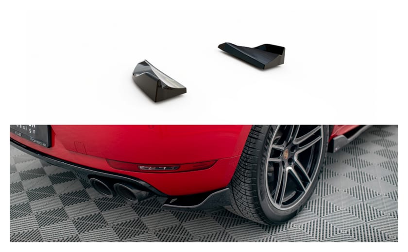 Splitter Porsche Macan I Facelift Tył Boczne Gloss Black
