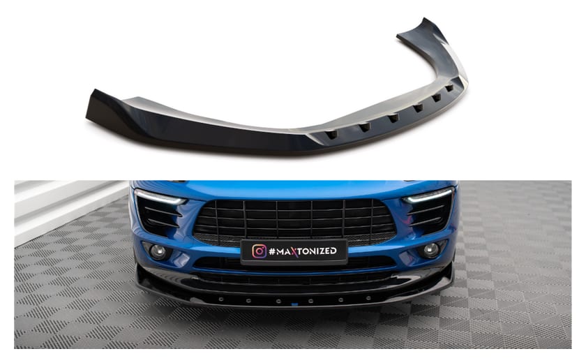 Splitter Porsche Macan I przód v.1 Gloss Black