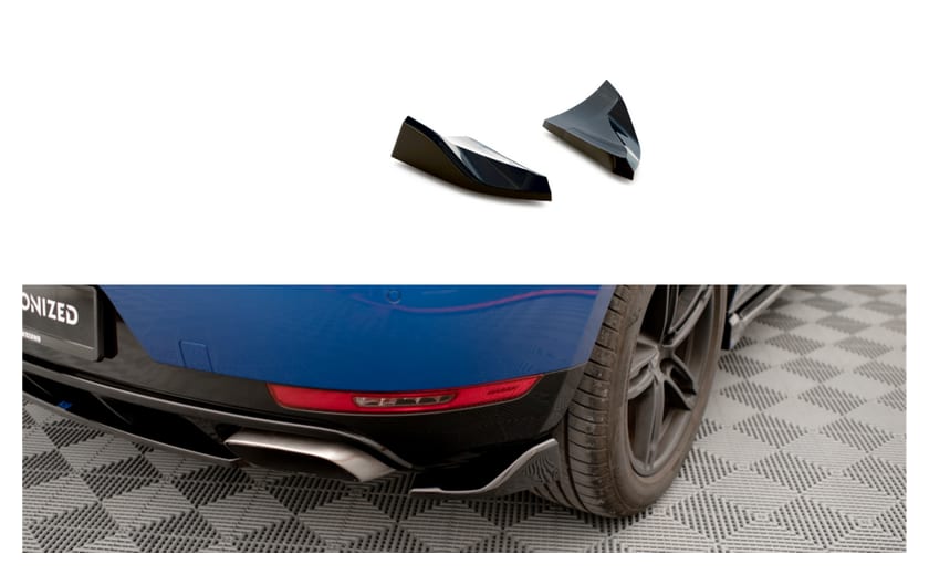 Splitter Porsche Macan I Tył Boczne Gloss Black