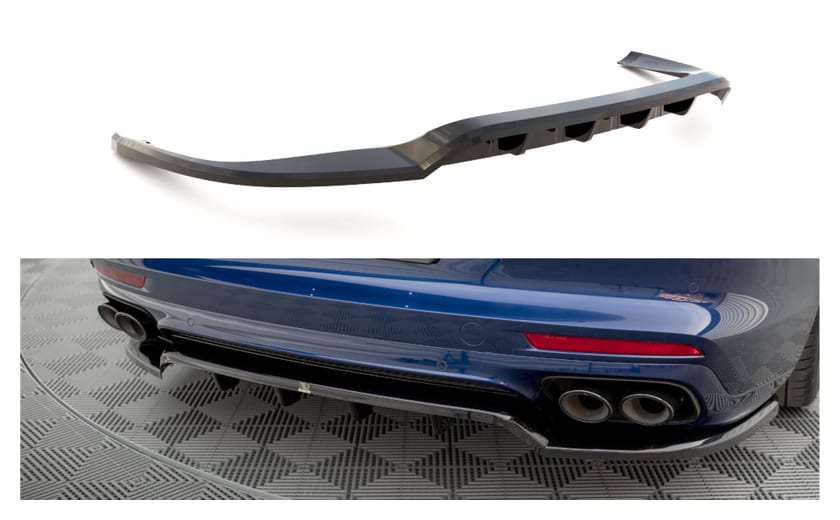Splitter Porsche Panamera E-Hybrid 971 Facelift Tył Środkowy z Dyfuzorem