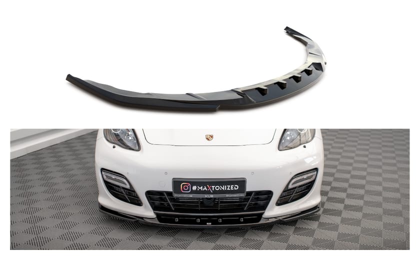 Splitter Porsche Panamera Turbo Sport Design Package 970 przód v.2 Gloss Black