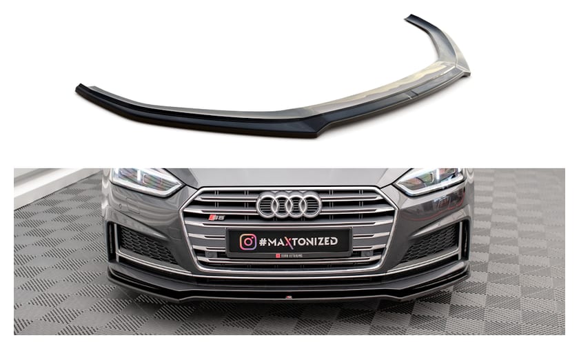 Splitter Przedni v.1 Audi A5 F5 S-Line - Gloss Black